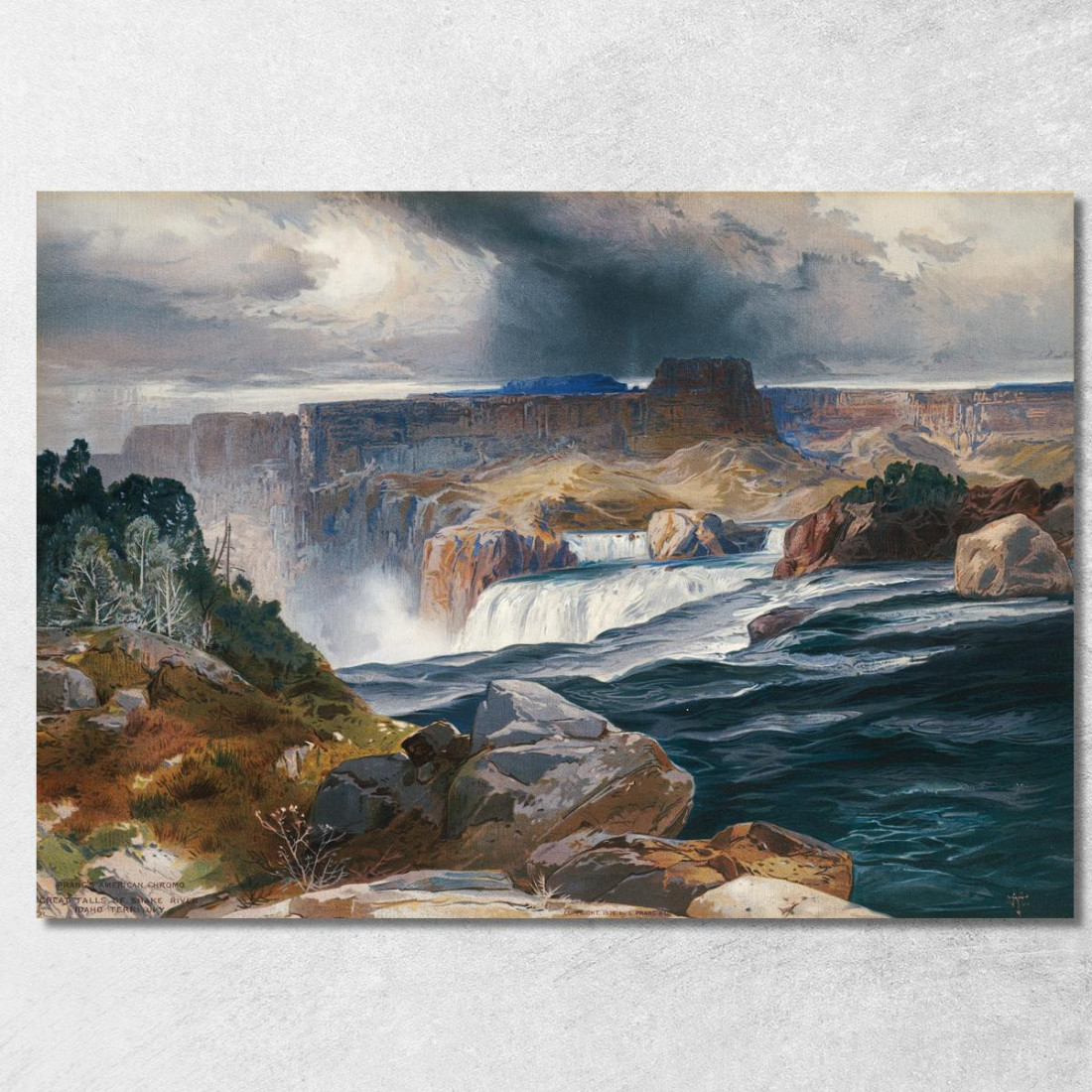 Grandi Cascate Del Fiume Snake Territorio Dell'Idaho Thomas Moran tmr27 quadro stampato su tela