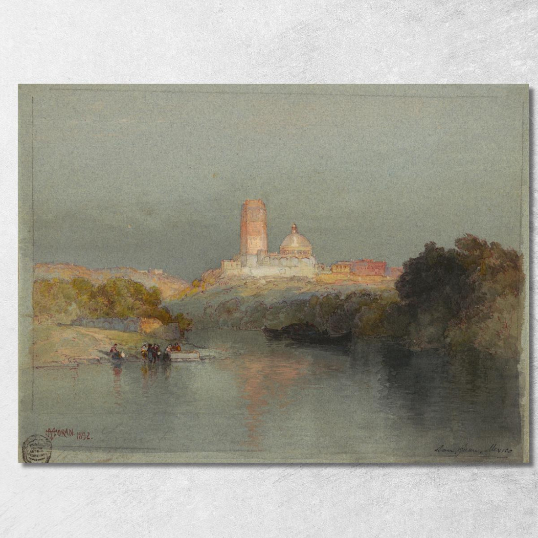 Hacienda Sul Fiume Lerma San Juan Messico Thomas Moran tmr30 quadro stampato su tela