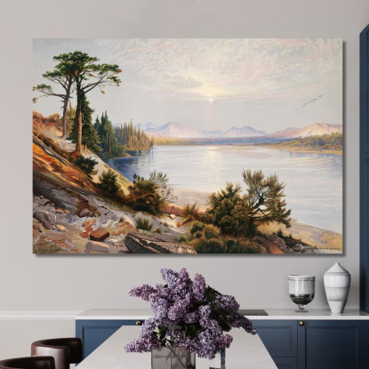 Capo Del Fiume Yellowstone Thomas Moran tmr33 quadro stampato su tela