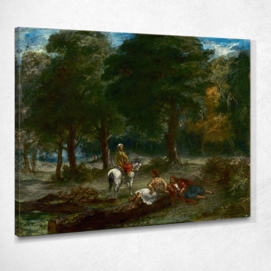 Uomini Di Cavalleria Greci Che Riposano Nella Foresta Eugène Delacroix edx45 quadro stampato su tela Uomini Di Cavalleria Greci Che Riposano Nella Foresta Eugène Delacroix edx45 quadro stampato su tela