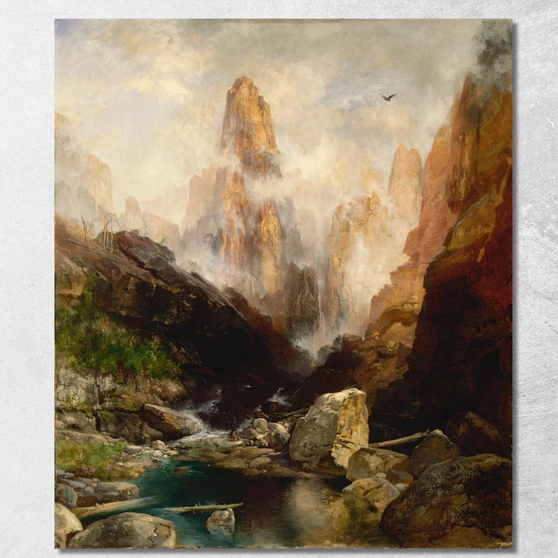 Nebbia Nel Canyon Di Kanab Nello Utah Thomas Moran tmr41 quadro stampato su tela