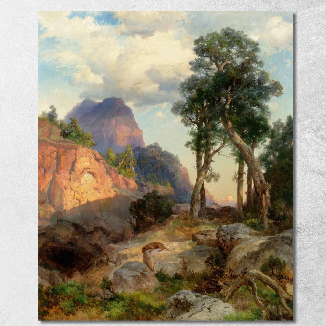 Leone Di Montagna Nella Tana Del Leone Di Montagna Del Grand Canyon Thomas Moran tmr44 quadro stampato su tela Leone Di Montagna Nella Tana Del Leone Di Montagna Del Grand Canyon Thomas Moran tmr44 quadro stampato su tela