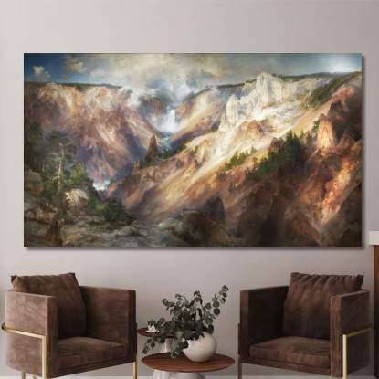 Il Grand Canyon Dello Yellowstone Thomas Moran tmr62 quadro stampato su tela