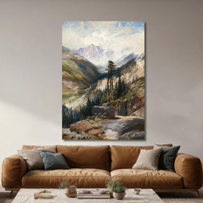 La Montagna Della Santa Croce Colorado Thomas Moran tmr70 quadro stampato su tela