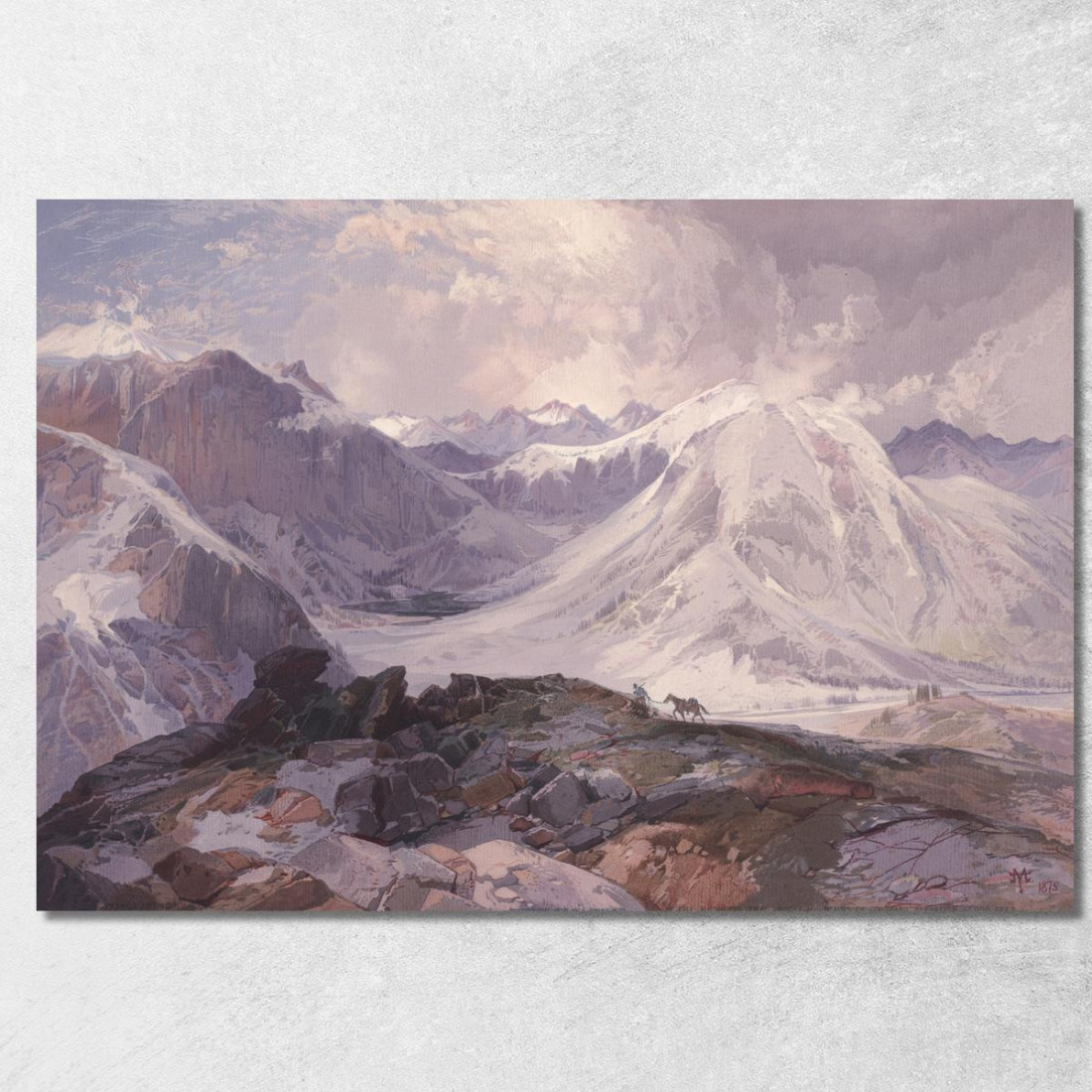 Il Sentiero Musquito Montagne Rocciose Del Colorado Thomas Moran tmr72 quadro stampato su tela Il Sentiero Musquito Montagne Rocciose Del Colorado Thomas Moran tmr72 quadro stampato su tela
