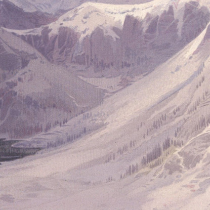 Il Sentiero Musquito Montagne Rocciose Del Colorado Thomas Moran tmr72 quadro stampato su tela