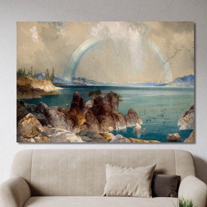 Il Braccio Meridionale Del Lago Yellowstone Parco Nazionale Di Yellowstone Territorio Del Wyoming Thomas Moran tmr74 quadro sta