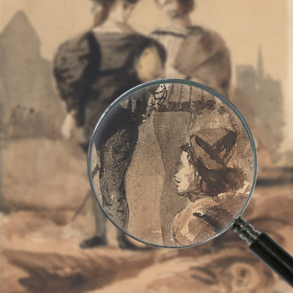 Amleto E Orazio Al Cimitero Eugène Delacroix edx49 quadro stampato su tela
