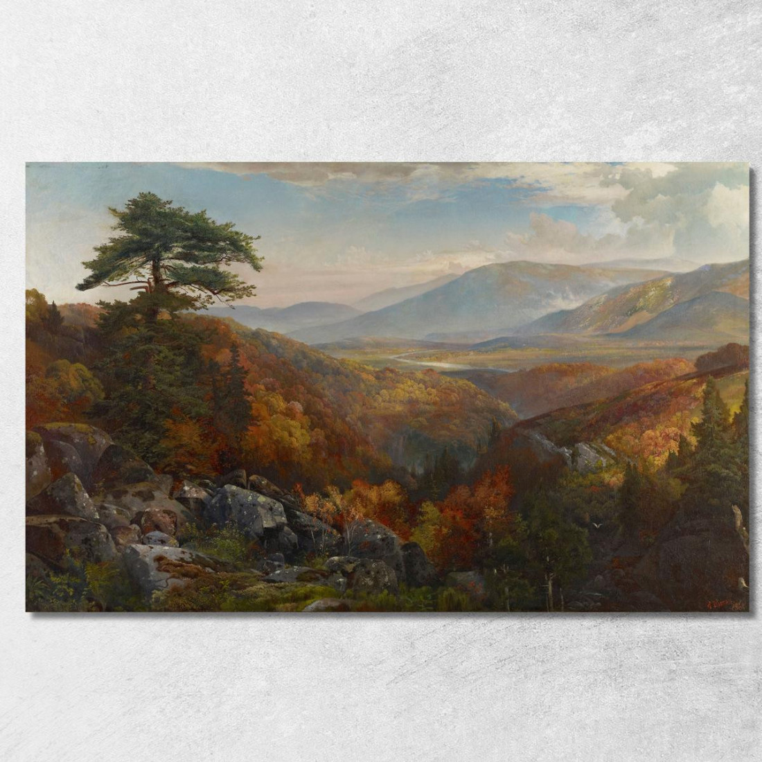 Valle Della Catawissa In Autunno Thomas Moran tmr84 quadro stampato su tela Valle Della Catawissa In Autunno Thomas Moran tmr84 quadro stampato su tela