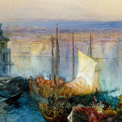 Venezia Dalla Torre Di San Giorgio Thomas Moran tmr93 quadro stampato su tela