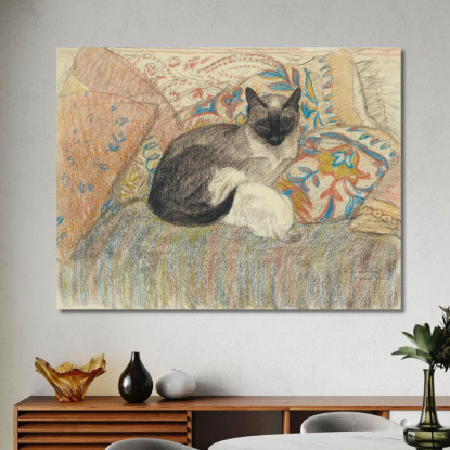 Gatto E Il Suo Gattino Théophile Alexandre Steinlen tas5 quadro stampato su tela