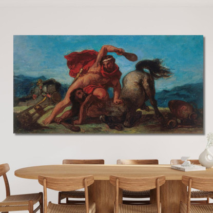 Ercole Uccide Il Centauro Nesso Eugène Delacroix edx53 quadro stampato su tela