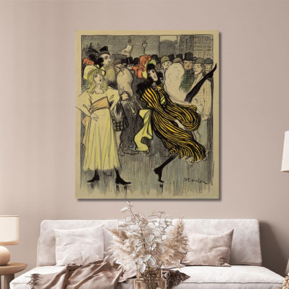 Ballerino Scozzese In Una Strada Di Londra Théophile Alexandre Steinlen tas13 quadro stampato su tela