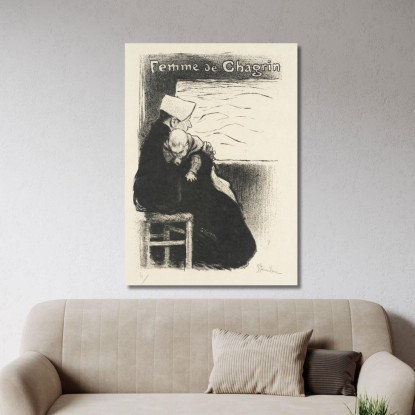 Donna Del Dolore Théophile Alexandre Steinlen tas18 quadro stampato su tela