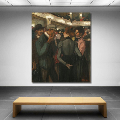 Ragazze E Magnaccia Al Moulin Rouge Théophile Alexandre Steinlen tas21 quadro stampato su tela