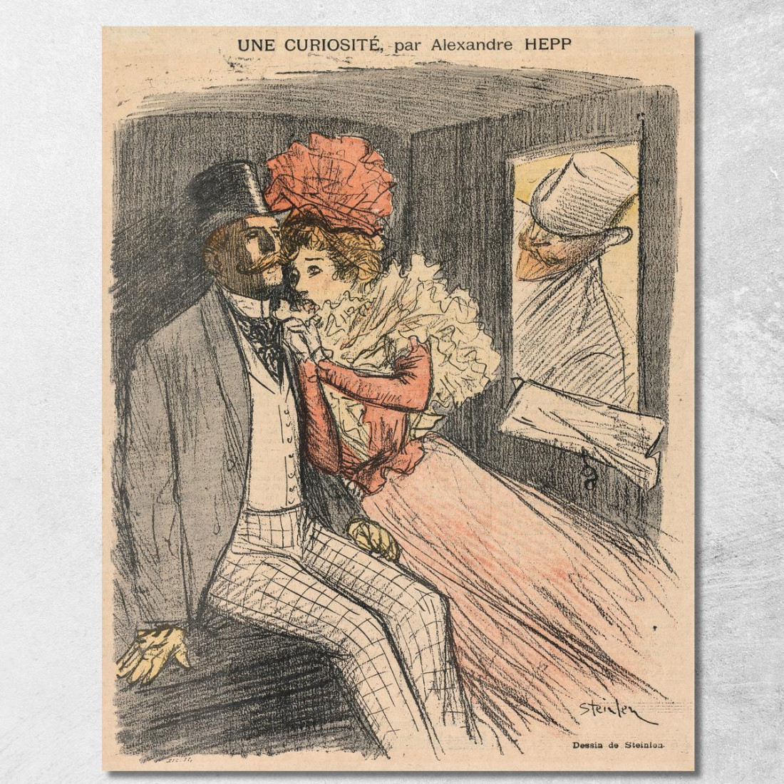 Gil Blas Illustrato Una Curiosità Di Alexandre Hepp Théophile Alexandre Steinlen tas22 quadro stampato su tela Gil Blas Illustrato Una Curiosità Di Alexandre Hepp Théophile Alexandre Steinlen tas22 quadro stampato su tela