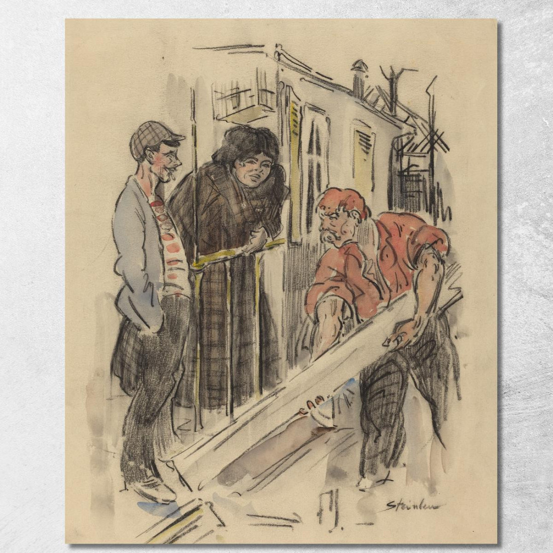 Pettegolezzi Théophile Alexandre Steinlen tas23 quadro stampato su tela Pettegolezzi Théophile Alexandre Steinlen tas23 quadro stampato su tela