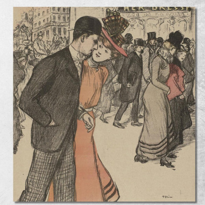 La Becquée Di G. Delaquys Théophile Alexandre Steinlen tas27 quadro stampato su tela