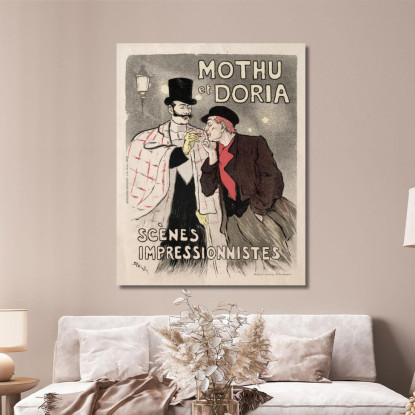 Mothu Et Doria Scene Impressioniste Théophile Alexandre Steinlen tas37 quadro stampato su tela