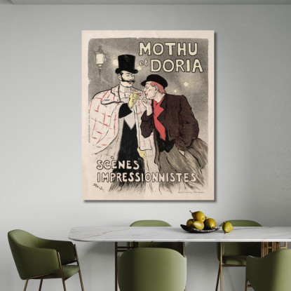 Mothu Et Doria Scene Impressioniste Théophile Alexandre Steinlen tas37 quadro stampato su tela