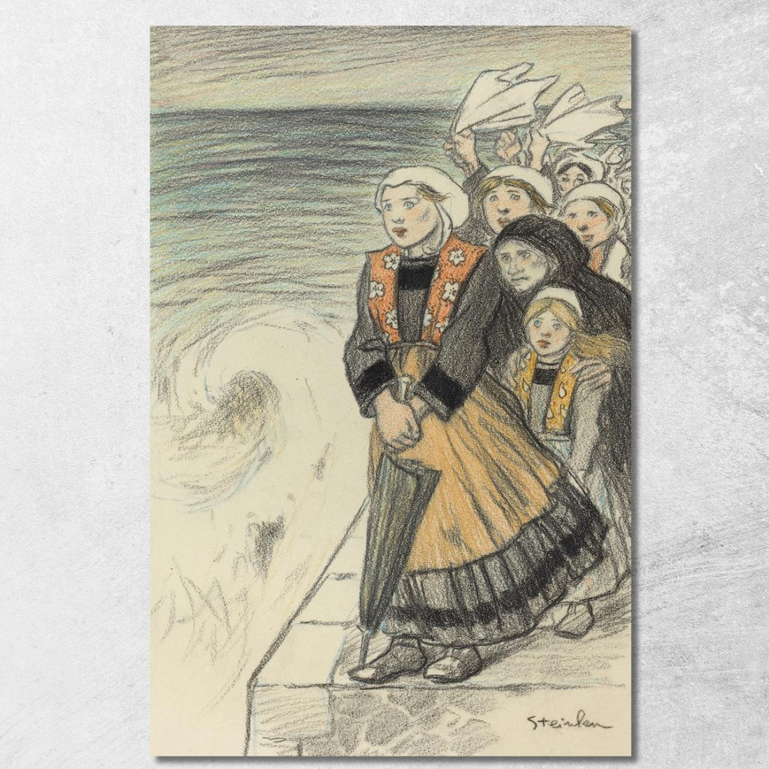 Mogli Dei Marinai Théophile Alexandre Steinlen tas44 quadro stampato su tela Mogli Dei Marinai Théophile Alexandre Steinlen tas44 quadro stampato su tela