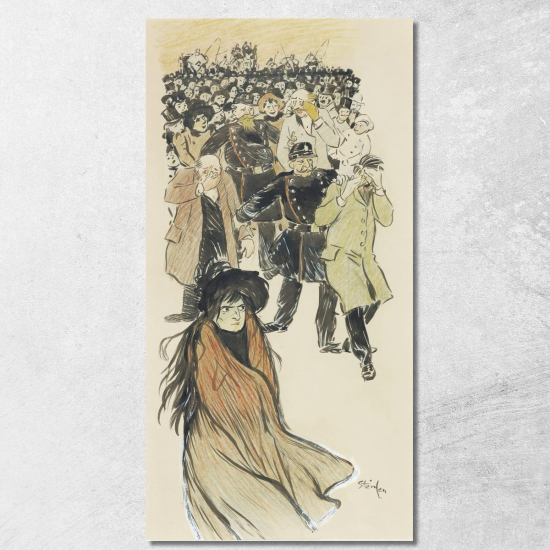 Scena Di Strada Théophile Alexandre Steinlen tas47 quadro stampato su tela Scena Di Strada Théophile Alexandre Steinlen tas47 quadro stampato su tela