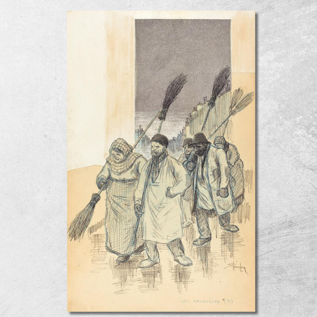Spazzatrici Théophile Alexandre Steinlen tas48 quadro stampato su tela Spazzatrici Théophile Alexandre Steinlen tas48 quadro stampato su tela
