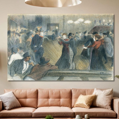 La Danza Théophile Alexandre Steinlen tas50 quadro stampato su tela