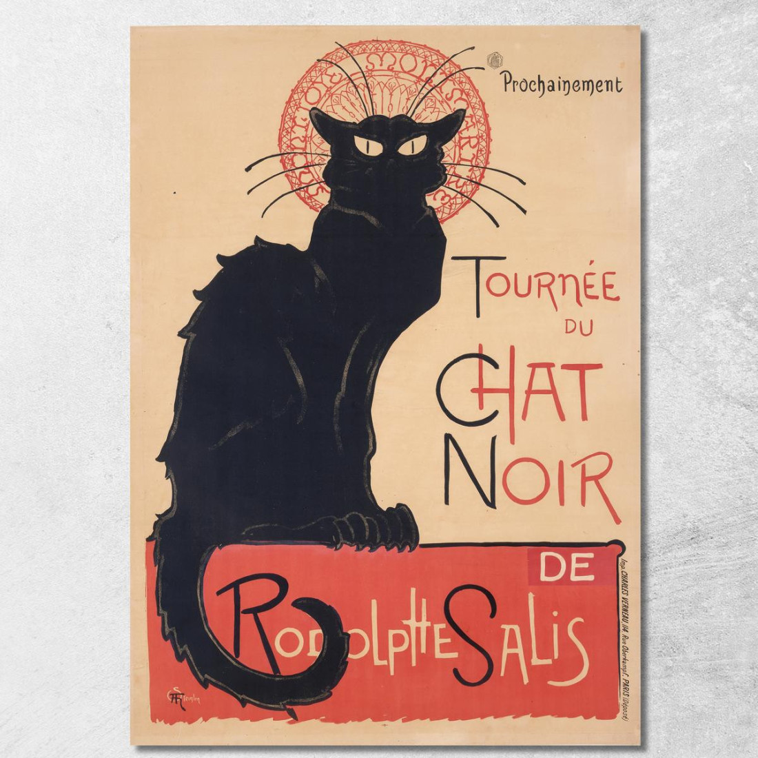 Giro Del Gatto Nero Théophile Alexandre Steinlen tas54 quadro stampato su tela Giro Del Gatto Nero Théophile Alexandre Steinlen tas54 quadro stampato su tela