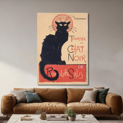 Giro Del Gatto Nero Théophile Alexandre Steinlen tas54 quadro stampato su tela