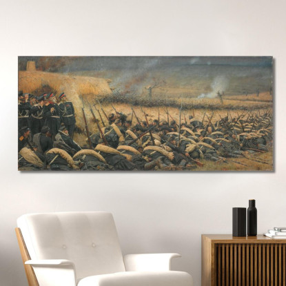 Prima Dell'Attacco. A Plevna Vasily Vereshchagin vvr10 quadro stampato su tela