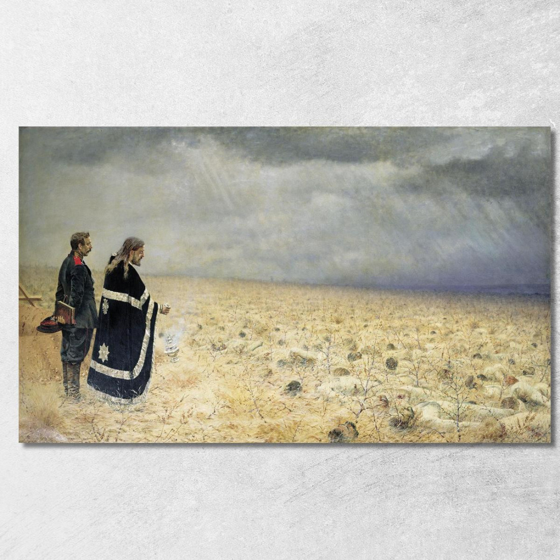 Sconfitto. Servizio Commemorativo Vasily Vereshchagin vvr17 quadro stampato su tela Sconfitto. Servizio Commemorativo Vasily Vereshchagin vvr17 quadro stampato su tela