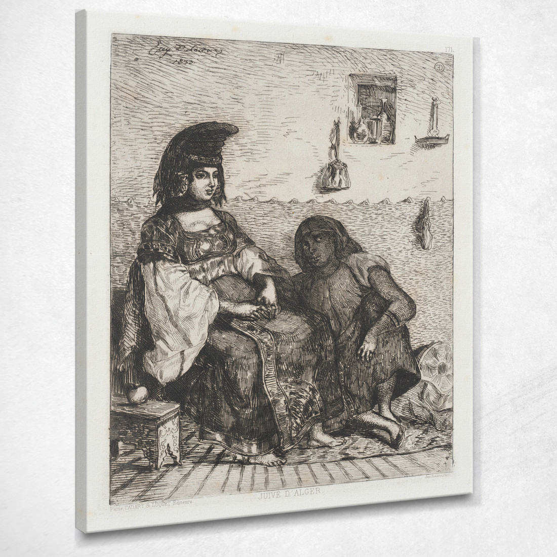 Donna Ebrea Di Algeri Eugène Delacroix edx62 quadro stampato su tela Donna Ebrea Di Algeri Eugène Delacroix edx62 quadro stampato su tela
