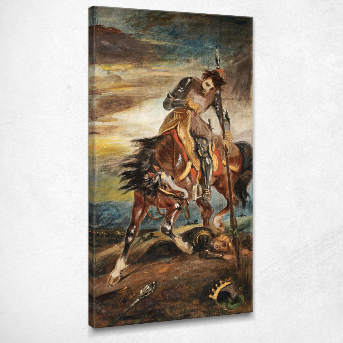 Re Roderico Eugène Delacroix edx63 quadro stampato su tela Re Roderico Eugène Delacroix edx63 quadro stampato su tela