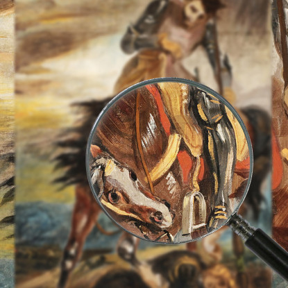 Re Roderico Eugène Delacroix edx63 quadro stampato su tela
