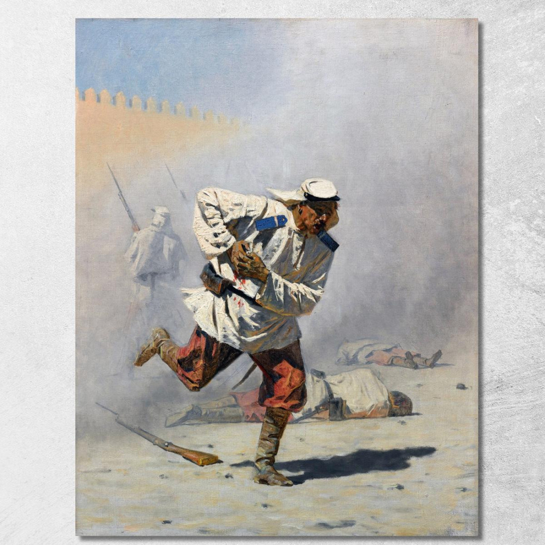 Ferito Mortalmente Vasily Vereshchagin vvr34 quadro stampato su tela Ferito Mortalmente Vasily Vereshchagin vvr34 quadro stampato su tela