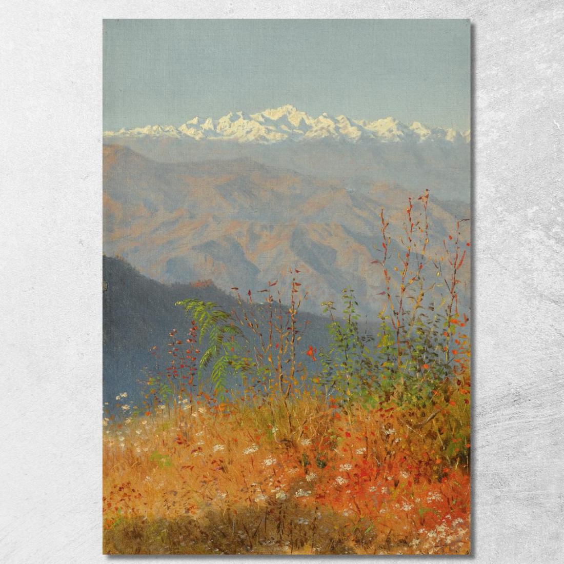 Tramonto Sull'Himalaya Vasily Vereshchagin vvr54 quadro stampato su tela Tramonto Sull'Himalaya Vasily Vereshchagin vvr54 quadro stampato su tela