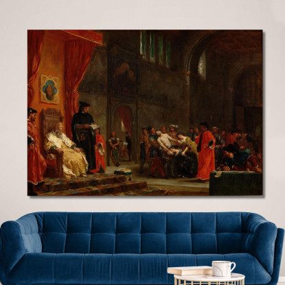 I Due Foscari Eugène Delacroix edx69 quadro stampato su tela
