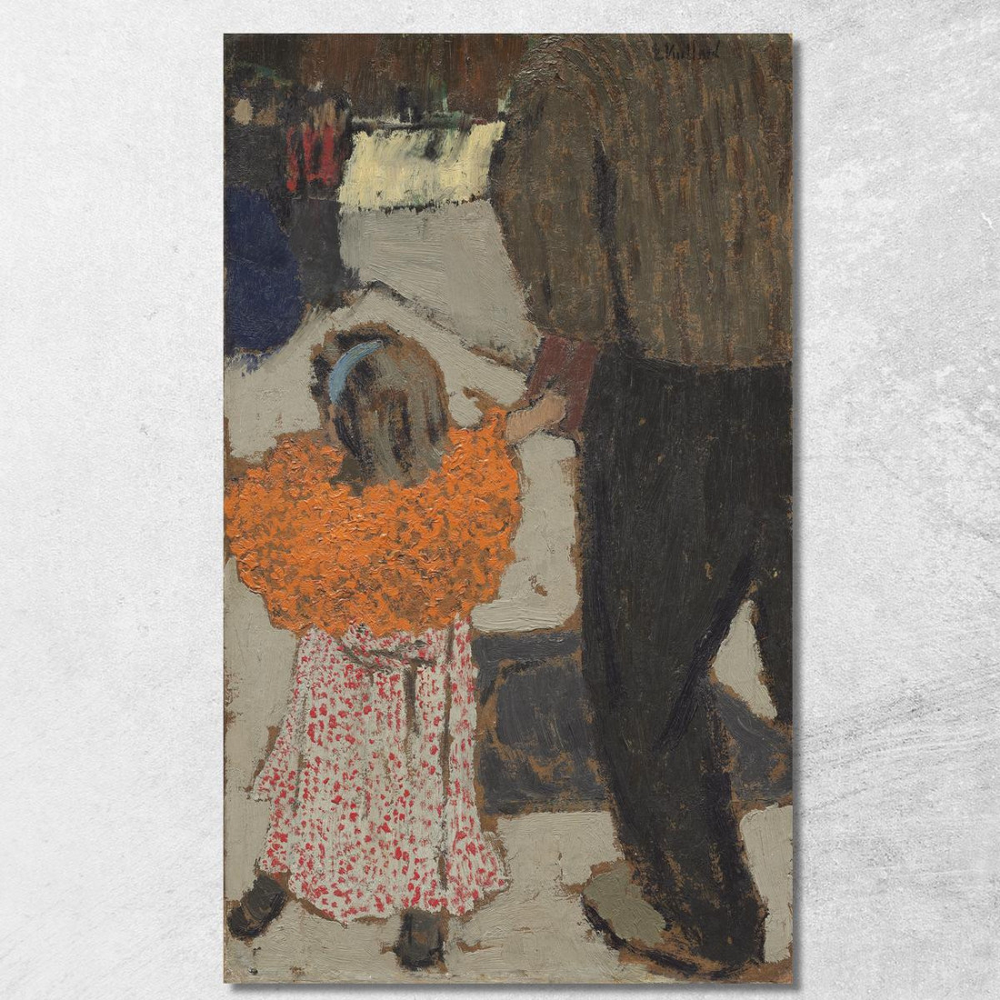 Bambino Che Indossa Una Sciarpa Rossa Édouard Vuillard evu17 quadro stampato su tela Bambino Che Indossa Una Sciarpa Rossa Édouard Vuillard evu17 quadro stampato su tela
