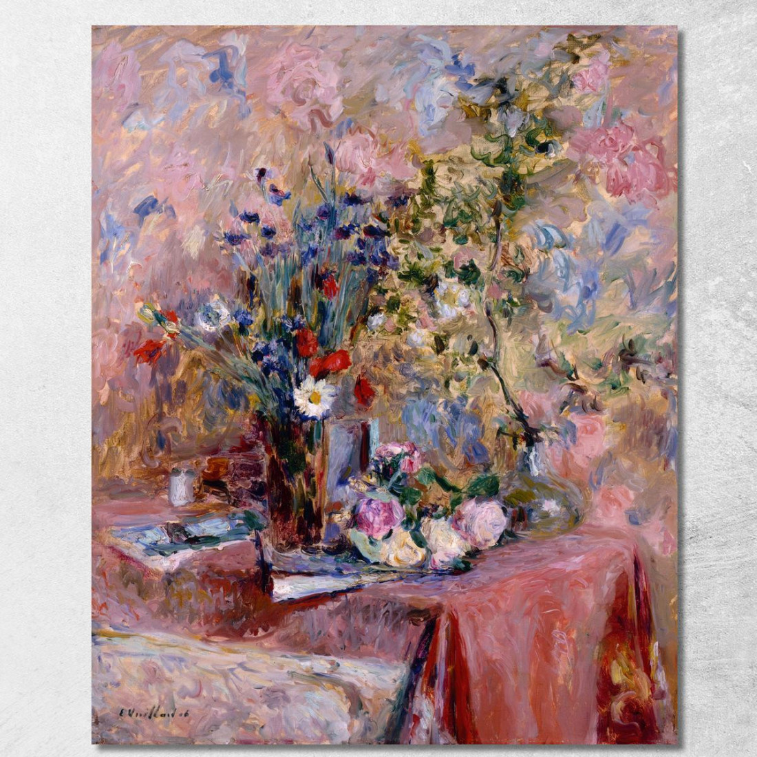 Fiori Édouard Vuillard evu30 quadro stampato su tela