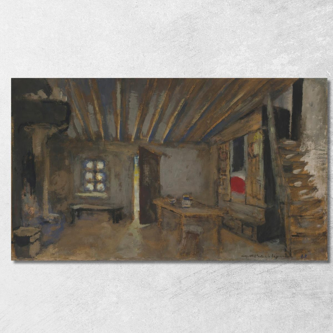 Modello Di Arredamento Per Interni Della Locanda Per Il Lebbroso Édouard Vuillard evu38 quadro stampato su tela Modello Di Arredamento Per Interni Della Locanda Per Il Lebbroso Édouard Vuillard evu38 quadro stampato su tela