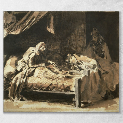 Ospedale Militare Eugène Delacroix edx79 quadro stampato su tela
