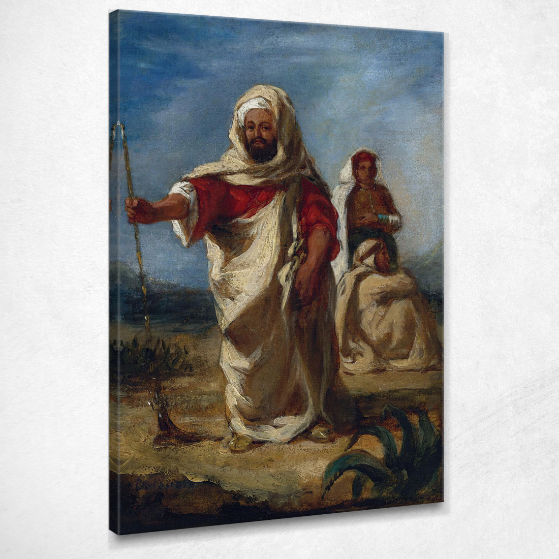 Capo Marocchino Eugène Delacroix edx80 quadro stampato su tela Capo Marocchino Eugène Delacroix edx80 quadro stampato su tela
