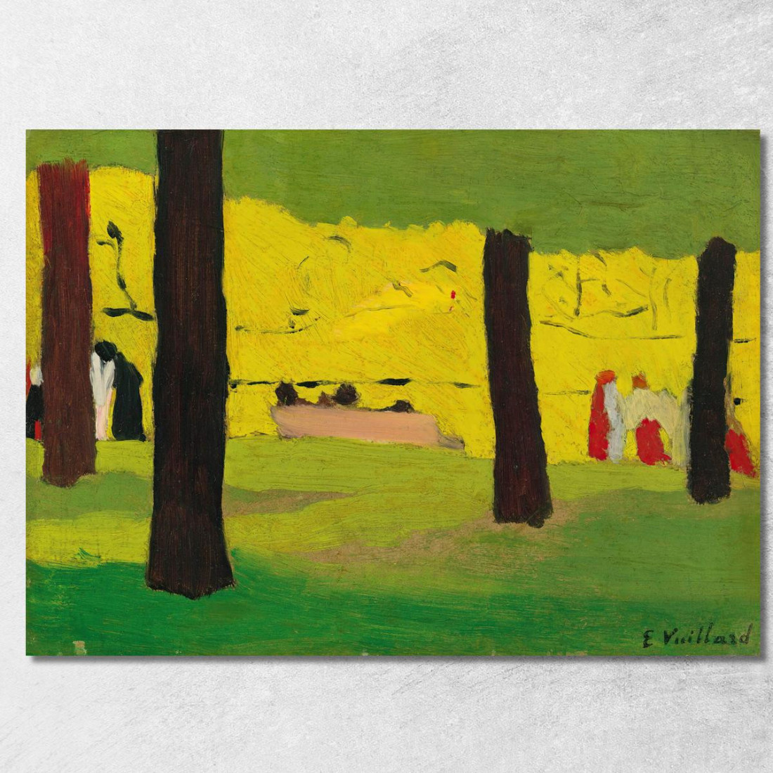 La Panchina Rosa Édouard Vuillard evu63 quadro stampato su tela La Panchina Rosa Édouard Vuillard evu63 quadro stampato su tela