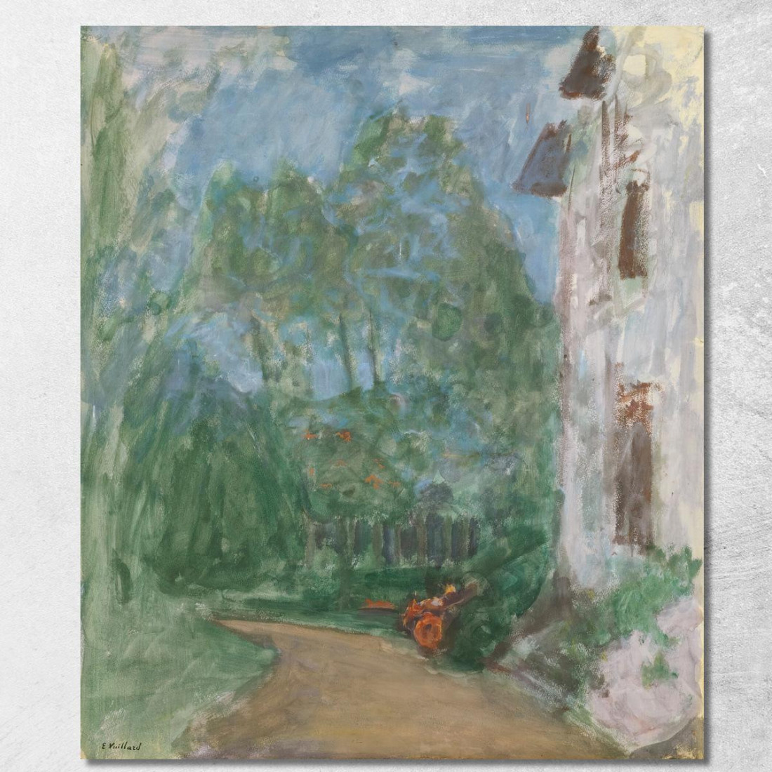 Il Viale Davanti Alla Casa Édouard Vuillard evu66 quadro stampato su tela Il Viale Davanti Alla Casa Édouard Vuillard evu66 quadro stampato su tela