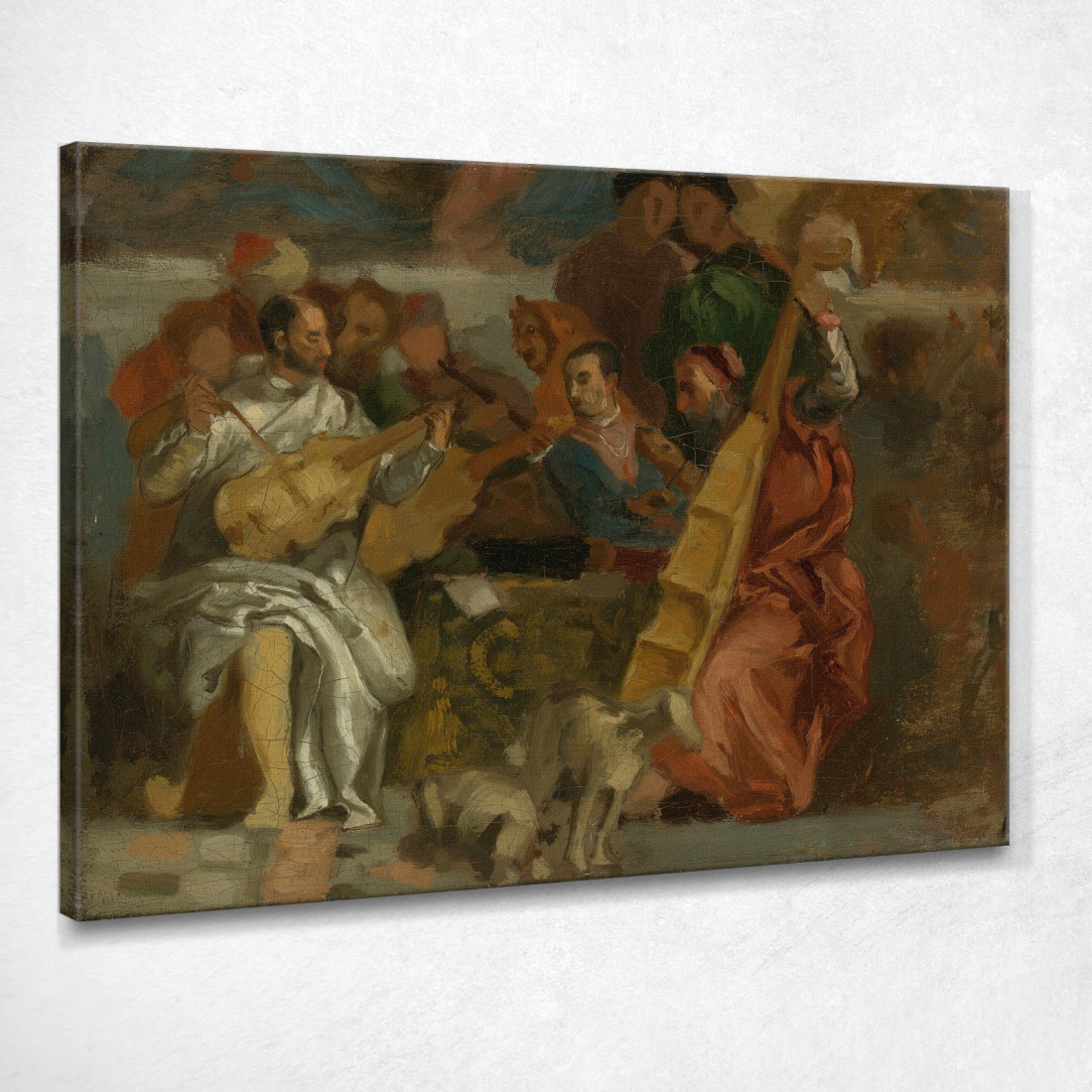 Musicisti Eugène Delacroix edx82 quadro stampato su tela Musicisti Eugène Delacroix edx82 quadro stampato su tela
