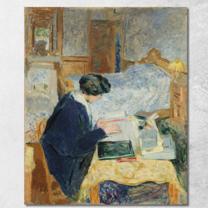 Lucy Hessel Leggendo Lucy Hessel Lisant Édouard Vuillard evu89 quadro stampato su tela