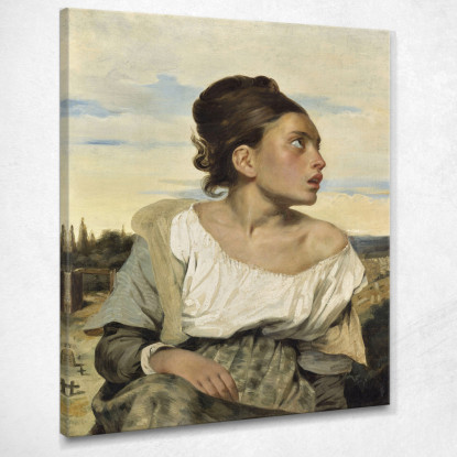 Ragazza Orfana Al Cimitero Eugène Delacroix edx85 quadro stampato su tela
