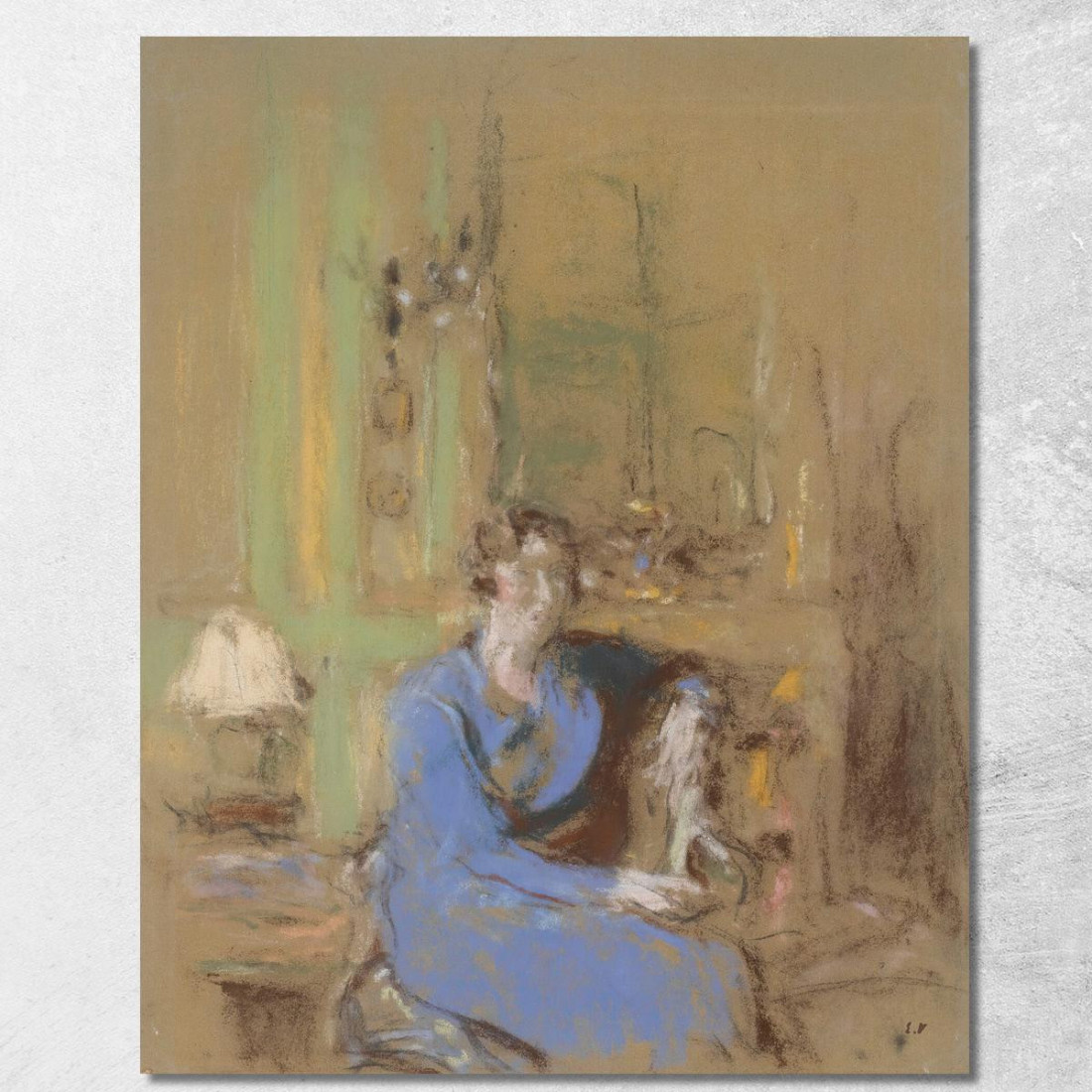 Madame Lucien Sauphar Seduta Nel Suo Salotto Édouard Vuillard evu104 quadro stampato su tela Madame Lucien Sauphar Seduta Nel Suo Salotto Édouard Vuillard evu104 quadro stampato su tela