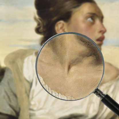 Ragazza Orfana Al Cimitero Eugène Delacroix edx85 quadro stampato su tela
